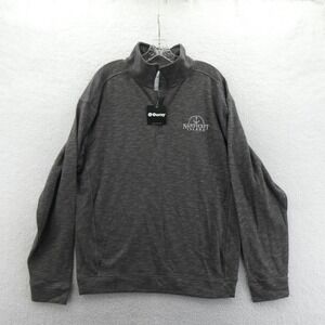 Ouray Pullover Mens Large Nantucket Island Gray Quarter Zip Space Dye Knit Top